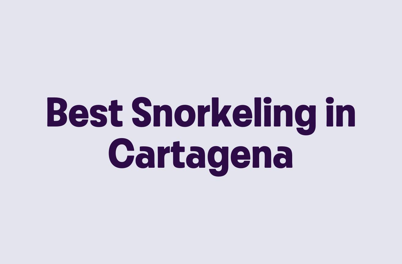 Best Snorkeling in Cartagena