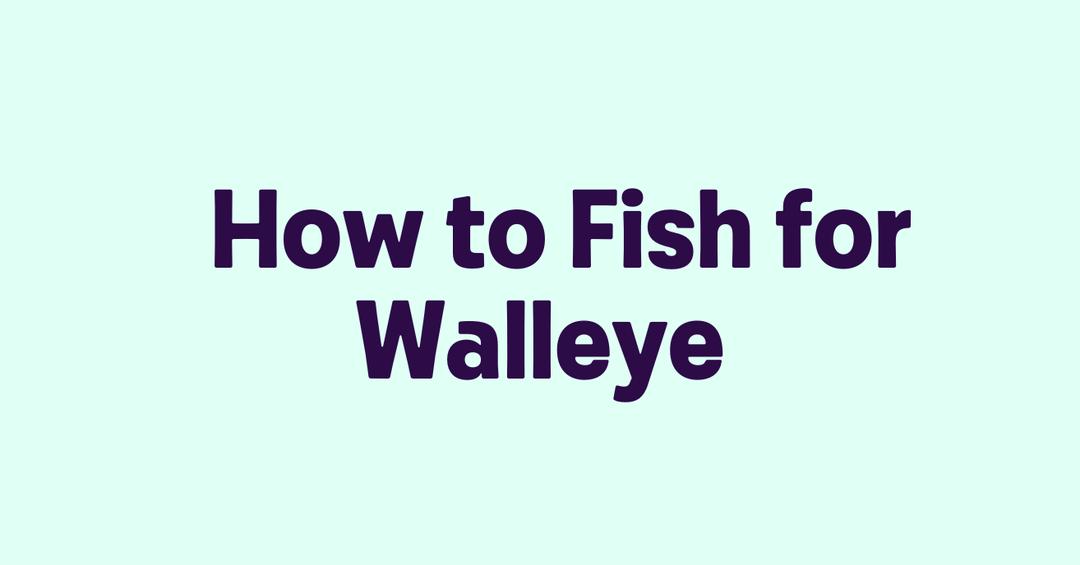 How to Fish for Walleye