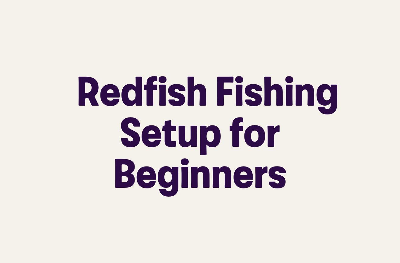 Redfish Fishing Setup for Beginners